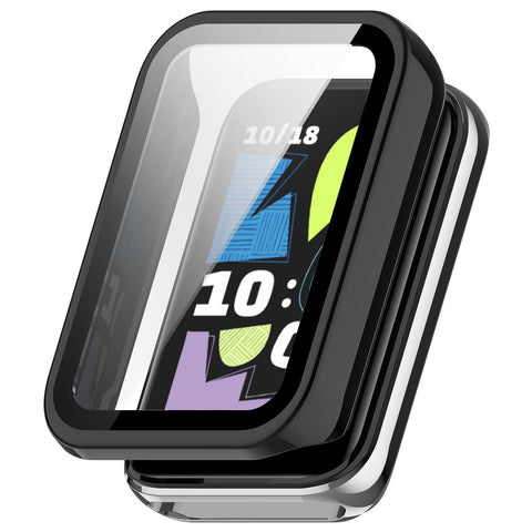WANLONFENG For Honor Band 10 Watch Case  PC Frame Cover with Tempered Glass Screen Protector