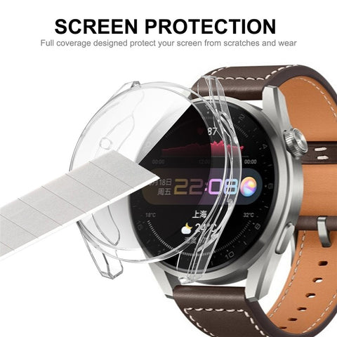 ENKAY HAT PRINCE Anti Scratch Transparent TPU Smart Watch Case Cover for Huawei Watch 3 Pro 48mm