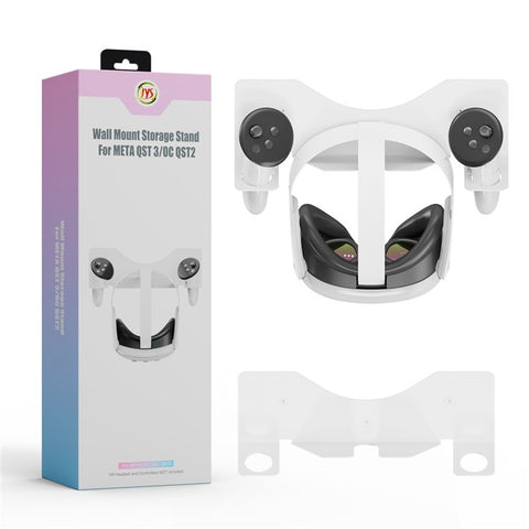 JYS JYS-MQ005 Wall Mounted Hook Stand VR Headset Controller Holder Storage Rack for Oculus Quest 2 / PS VR