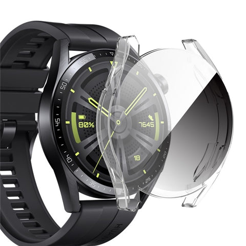 Clear Full Coverage Scratch-resistant TPU Watch Case Protective Cover for Huawei Watch GT 3 42mm