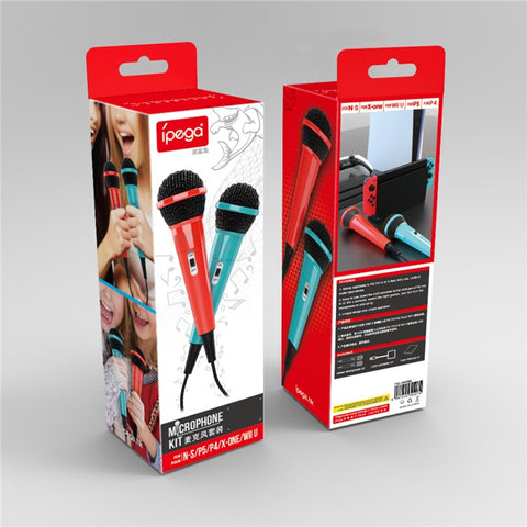 IPEGA PG-SW089 Gaming Microphones Double Wired Mic Kit with Switch for Nintendo Switch / PS5 / PS4