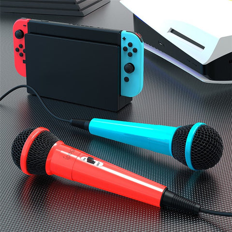 IPEGA PG-SW089 Gaming Microphones Double Wired Mic Kit with Switch for Nintendo Switch / PS5 / PS4