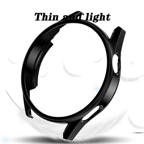 Scratch-proof Electroplating Frosted Watch Case Frame with Tempered Glass Screen Protective Film for Huawei Watch GT 3 46mm