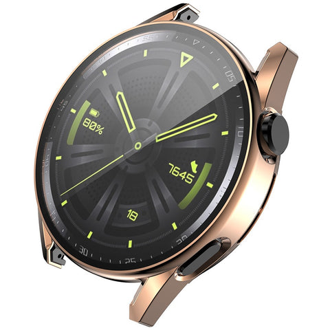 ENKAY HAT PRINCE for Huawei Watch GT 3 46mm Anti-scratch 9H Tempered Glass Screen Protector Electroplating Hard PC Watch Case