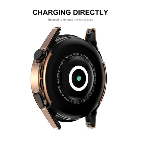 ENKAY HAT PRINCE for Huawei Watch GT 3 46mm Anti-scratch 9H Tempered Glass Screen Protector Electroplating Hard PC Watch Case