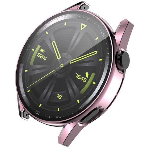 ENKAY HAT PRINCE for Huawei Watch GT 3 46mm Anti-scratch 9H Tempered Glass Screen Protector Electroplating Hard PC Watch Case