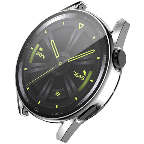 ENKAY HAT PRINCE for Huawei Watch GT 3 46mm Anti-scratch 9H Tempered Glass Screen Protector Electroplating Hard PC Watch Case