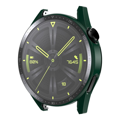 ENKAY HAT PRINCE for Huawei Watch GT 3 46mm Matte Rubberized Hard PC Watch Case with Scale + 9H Tempered Glass Screen Protector