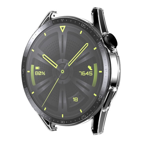 ENKAY HAT PRINCE for Huawei Watch GT 3 46mm Matte Rubberized Hard PC Watch Case with Scale + 9H Tempered Glass Screen Protector