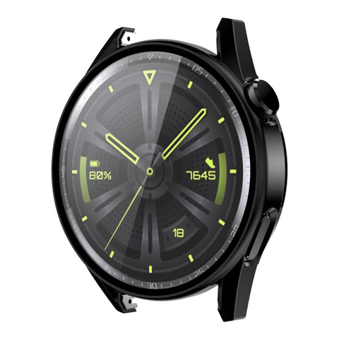 ENKAY HAT PRINCE for Huawei Watch GT 3 46mm 9H Tempered Glass Screen Protector Matte Rubberized Hard PC Watch Case