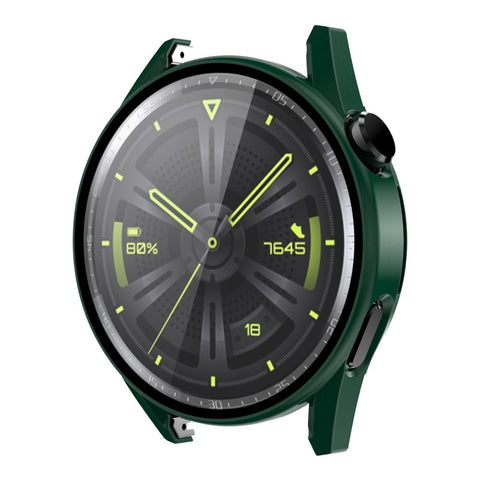 ENKAY HAT PRINCE for Huawei Watch GT 3 46mm 9H Tempered Glass Screen Protector Matte Rubberized Hard PC Watch Case