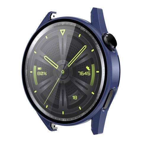ENKAY HAT PRINCE for Huawei Watch GT 3 46mm 9H Tempered Glass Screen Protector Matte Rubberized Hard PC Watch Case