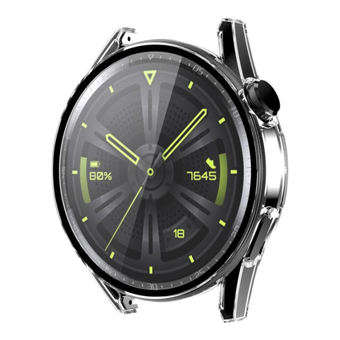 ENKAY HAT PRINCE for Huawei Watch GT 3 46mm 9H Tempered Glass Screen Protector Matte Rubberized Hard PC Watch Case