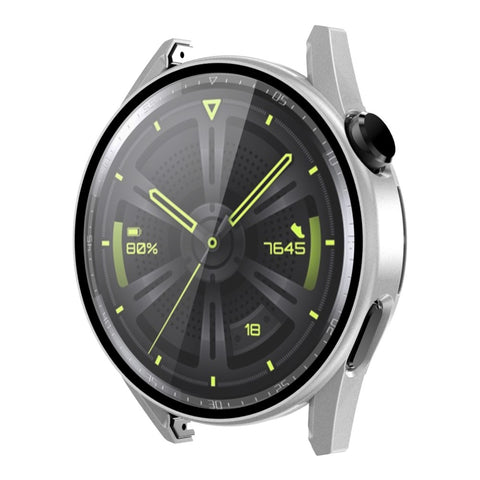 ENKAY HAT PRINCE for Huawei Watch GT 3 46mm 9H Tempered Glass Screen Protector Matte Rubberized Hard PC Watch Case