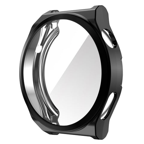 ENKAY HAT PRINCE For Huawei Watch GT 3 Pro 46mm Full Protection Electroplated TPU Smart Watch Case with Built-in Tempered Glass Screen Protector