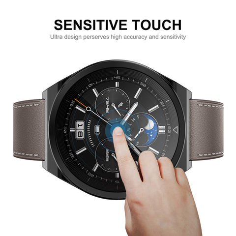 ENKAY HAT PRINCE For Huawei Watch GT 3 Pro 46mm Full Protection Electroplated TPU Smart Watch Case with Built-in Tempered Glass Screen Protector