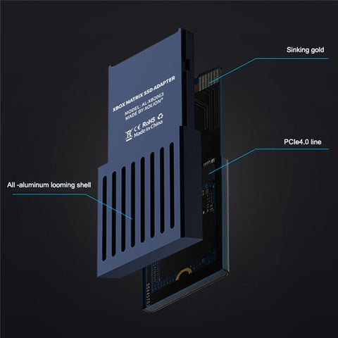 AOLION ALXB2063 For Xbox Series X / S M.2 Hard Drive SSD Storage Expansion Card External Solid State Drive Adapter