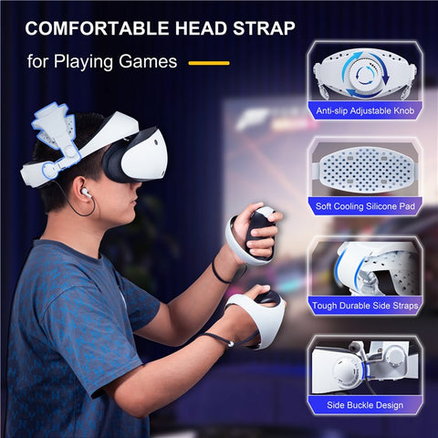 DEVASO Adjustable Head Strap for PS VR2 VR Headset Replacement Headband