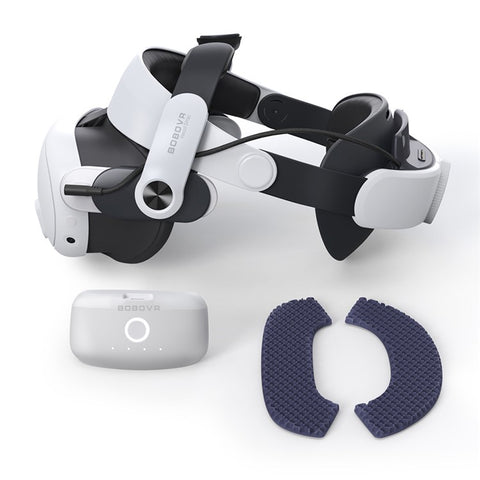 BOBOVR M3 Pro For Meta Quest 3S / 3 VR Headset Head Strap 5200mAh Battery Pack Headband