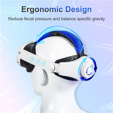 DEVASO Head Strap Compatible with Meta Quest 3 VR Headset Adjustable Strap Version 2.0, White
