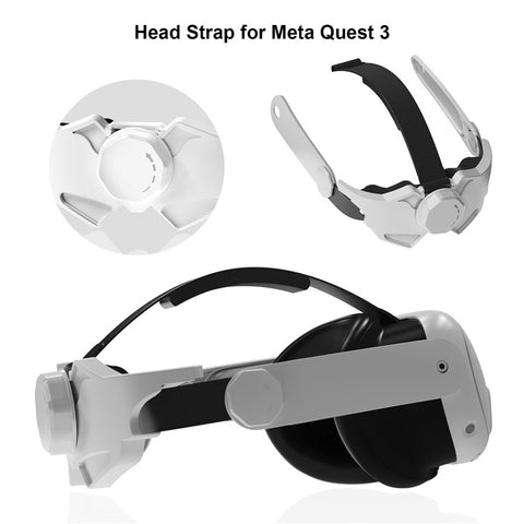 JYS JYS-MQ010 For Meta Quest 3 VR Headset Adjustable Head Strap Pressure Reduce Fixing Headband