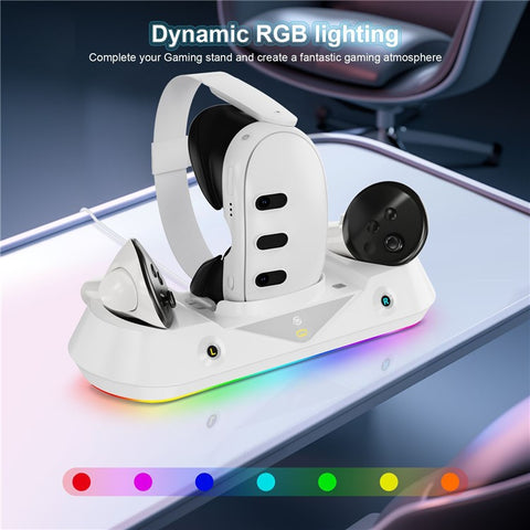 JYS JYS-MQ001 For Meta Quest 3 VR Headset Controller Charge Dock Magnetic Charging Base