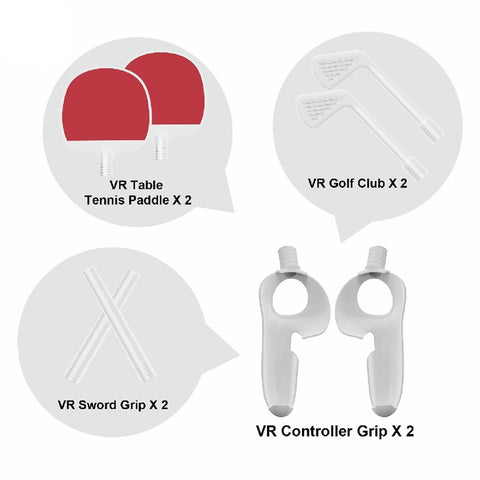 JYS JYS-MQ009 For Meta Quest 3 / 3S Table Tennis Racket Golf Club Adapter Controllers Grips Stick Handle Accessories