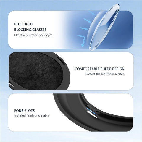 STARTRC GAMES 1 Pair for Meta Quest 3 Anti Blue Light Anti-scratch Lens Protective Cover Set