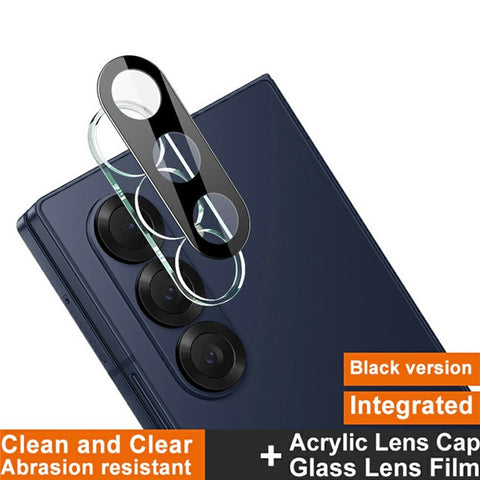 IMAK For Samsung Galaxy Z Fold8 Ultra / Z Fold7 5G  Tempered Glass Lens Film + Acrylic Cap (Black Version)
