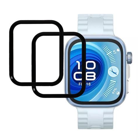 2Pcs / Pack For Huawei Watch Fit 4 Pro Screen Protector Smart Watch HD Clear PMMA Film (Black Edge)
