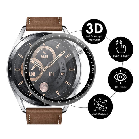 ENKAY HAT PRINCE 3D Curved Full Screen Soft PC Edge + PMMA Scratch Resistant HD Clear Screen Protector for Huawei Watch GT 3 46mm