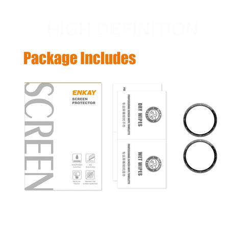 ENKAY HAT PRINCE 2Pcs/Set Full Coverage 3D Curved Soft PC Edge + PMMA HD Clarity Screen Protector Film for Huawei Watch GT 3 46mm
