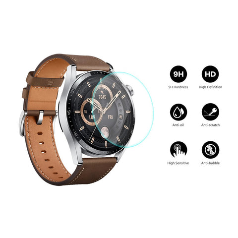 ENKAY HAT PRINCE HD Clear Anti-oil Anti-scratch 0.2mm 9H Hardness 2.15D Arc Edge Tempered Glass Screen Protector for Huawei Watch GT 3 46mm