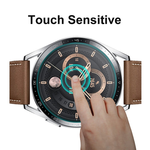 ENKAY HAT PRINCE HD Clear Anti-oil Anti-scratch 0.2mm 9H Hardness 2.15D Arc Edge Tempered Glass Screen Protector for Huawei Watch GT 3 46mm
