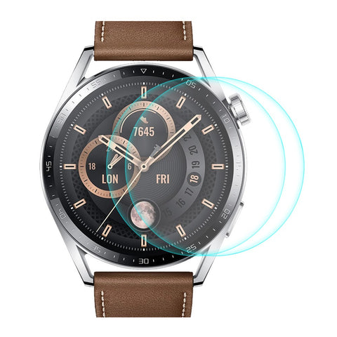 ENKAY HAT PRINCE 2Pcs/Pack HD Clear Scratch-resistant 0.2mm 9H Hardness 2.15D Arc Edge Tempered Glass Screen Protector for Huawei Watch GT 3 46mm