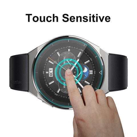 ENKAY HAT PRINCE 2Pcs/Set for Huawei Watch GT 3 Pro 46mm High Aluminium-silicon Glass Anti-explosion Film 0.2mm 9H HD Tempered Glass Screen Protector