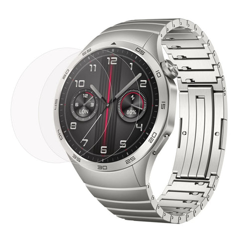 2Pcs Tempered Glass Film for Huawei Watch GT 4 46mm , Clear 2.5D Arc Edge Watch Screen Protector
