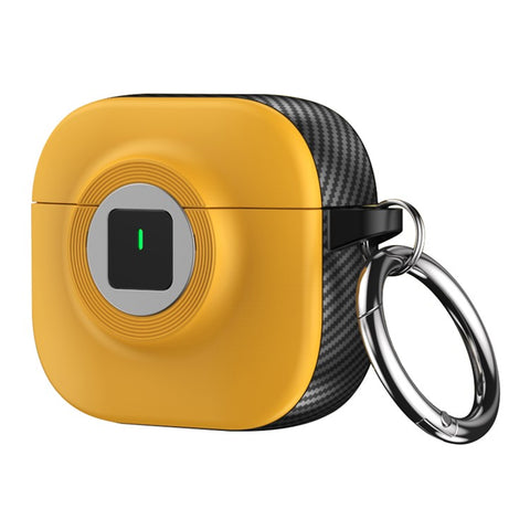 For Apple AirPods 4 Case PC+TPU Flip Earphone Cover with Carabiner and Switch Lock