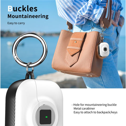 For Apple AirPods 4 Case PC+TPU Flip Earphone Cover with Carabiner and Switch Lock