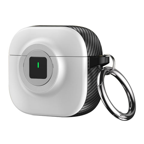 For Apple AirPods 4 Case PC+TPU Flip Earphone Cover with Carabiner and Switch Lock