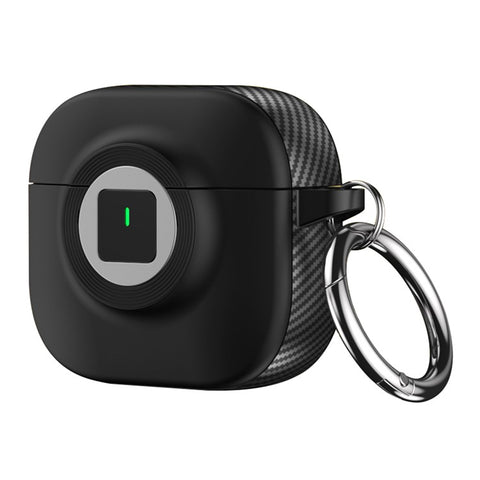 For Apple AirPods 4 Case PC+TPU Flip Earphone Cover with Carabiner and Switch Lock