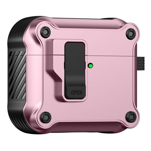 For AirPods 4 Case TPU+PC Protector Bluetooth-compatible Earbuds Cover with Carabiner