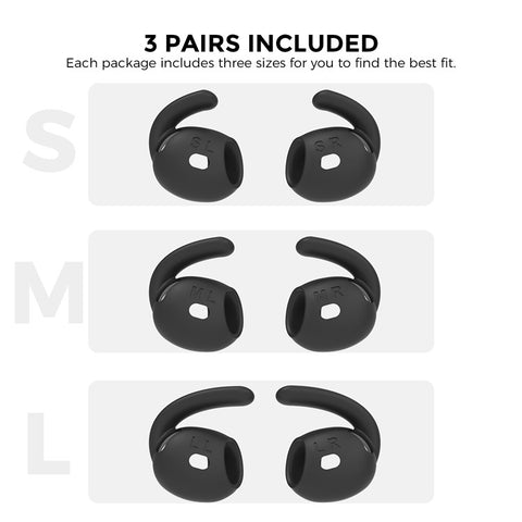 AHASTYLE PT60-4 1 Pair Ear Hooks for AirPods 4 Replacement Silicone Wings Sport Earhooks Ear Tips, Size: M