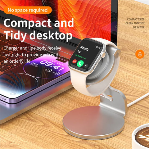 For Apple Watch Wireless Charging Bracket Aluminum Alloy Charger Dock Stand