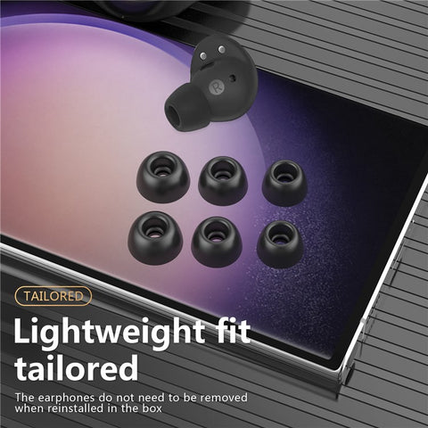 AHASTYLE PT168-B2 3 Pairs For Samsung Galaxy Buds2 Pro Silicone Ear Tips Replacement Earphone Caps, Size: S + M + L