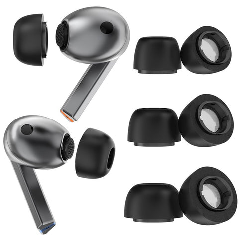 AHASTYLE WG168 3 Pairs For Samsung Galaxy Buds3 Pro Silicone Ear Tips Bluetooth-Compatible Earbuds Caps, Size: S + M + L