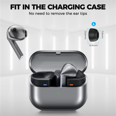 AHASTYLE WG168 1 Pairs For Samsung Galaxy Buds3 Pro Silicone Ear Tips Size L Bluetooth-Compatible Earbuds Caps