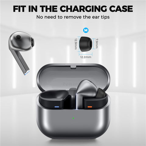 AHASTYLE WG168 3 Pairs For Samsung Galaxy Buds3 Pro Silicone Ear Tips Size M Bluetooth-Compatible Earbuds Caps