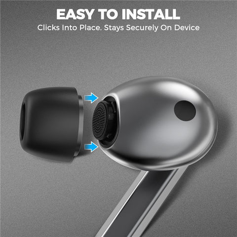 AHASTYLE WG168 3 Pairs For Samsung Galaxy Buds3 Pro Silicone Ear Tips Size S Bluetooth-Compatible Earbuds Caps