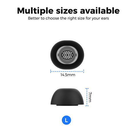 AHASTYLE WG173 3 Pairs Size L Silicone Eartips for Samsung Galaxy Buds3 Pro Bluetooth-Compatible Earbuds Replacement Tips